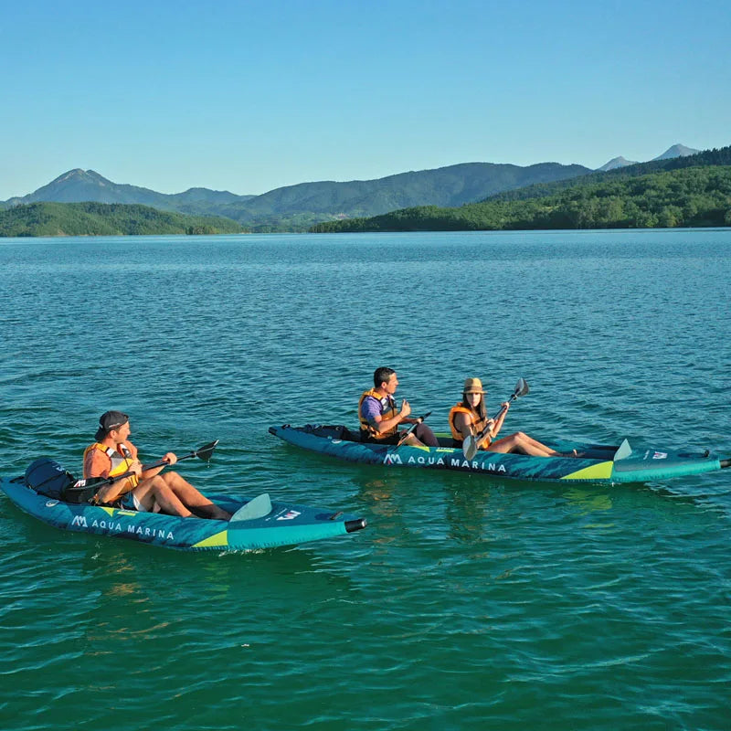 đŁââïž AQUA MARINA 1-2 Person Inflatable Boat | Sport Kayak Model STEAM | PVC Dinghy Raft with Pump & Seats
