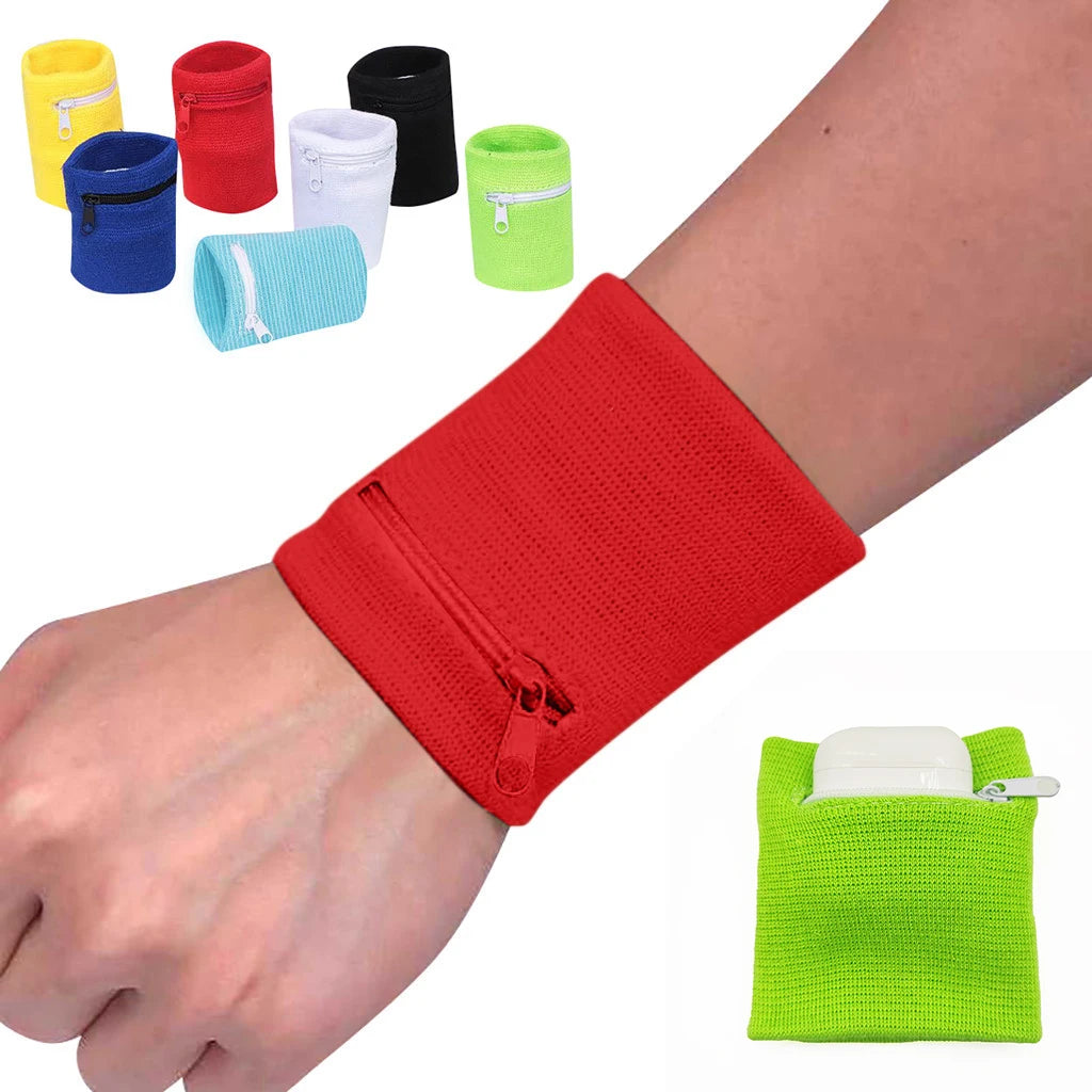 Unisex Zipper Wrist Wallet Pouch – Sports Arm Band Bag for MP3, Keys, Cards & More