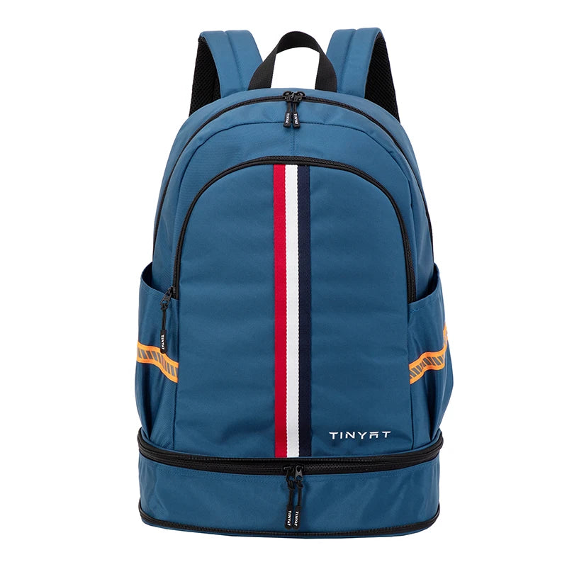 TINYAT Sports Backpack Women's Waterproof Bag Purse Back to School Men's Foldable Travel Backpack with Shoe Storage for Gym