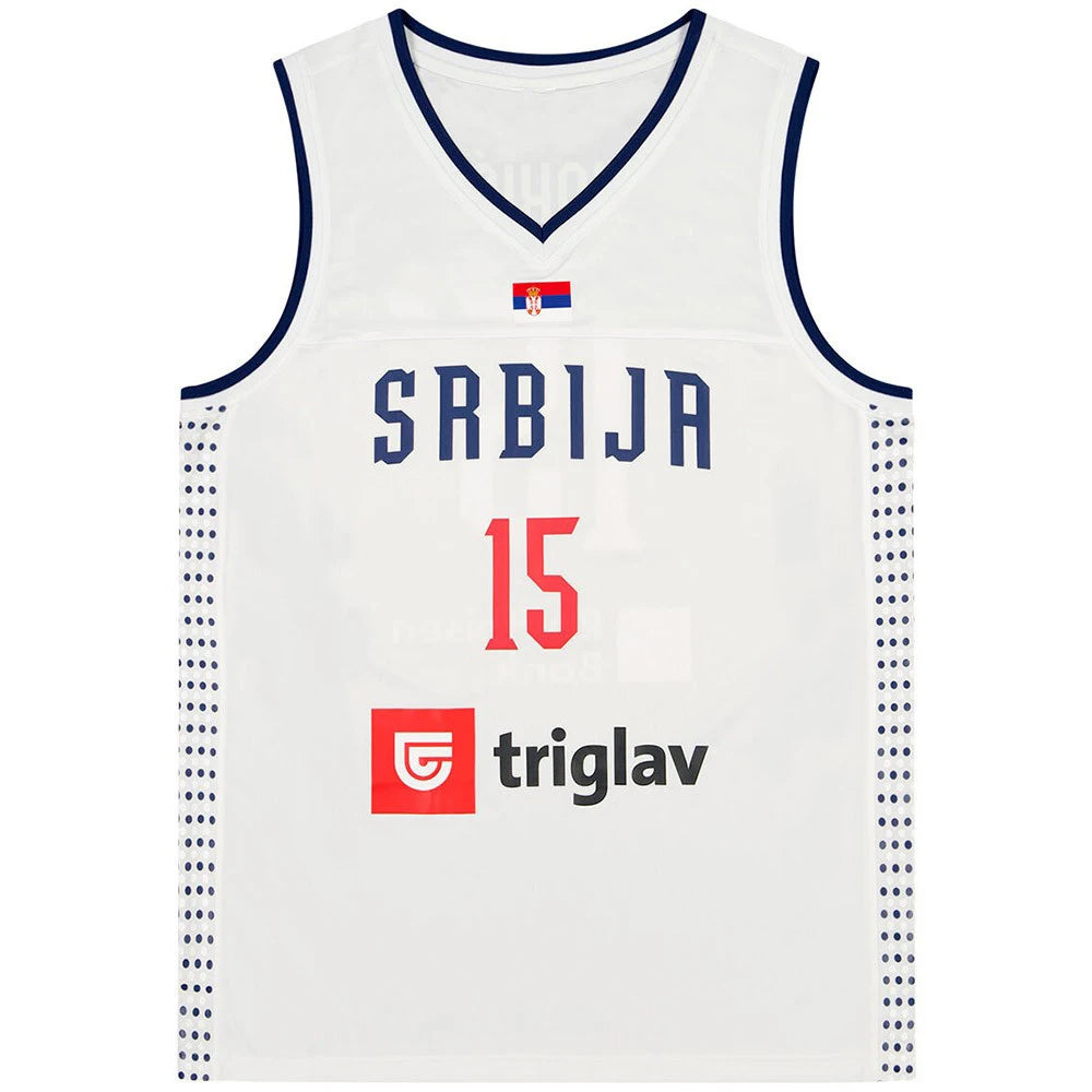2024 Srbija 15 Jokic Basketball Jersey Navy White
