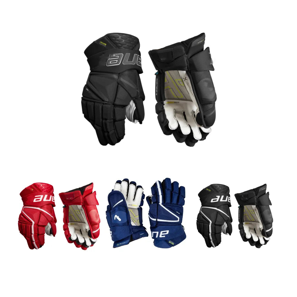 đ Hyperlite 2 Hockey Gloves | Black, Red, White, Navy Blue | 2X & 3X Vapor for Ball Hockey