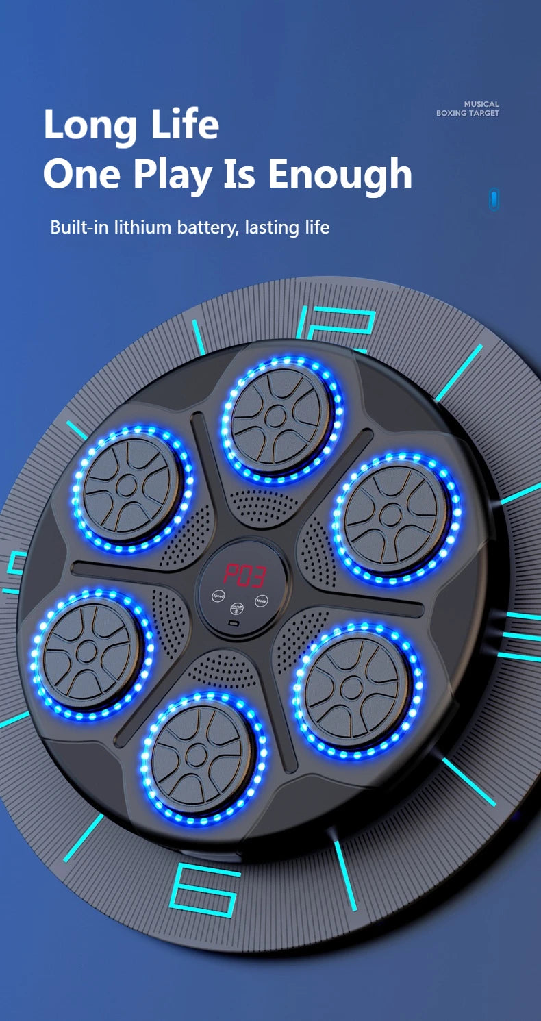 Smart Bluetooth Music Boxing Machine – Wall-Mounted Electronic Punching Trainer for Gym & Home