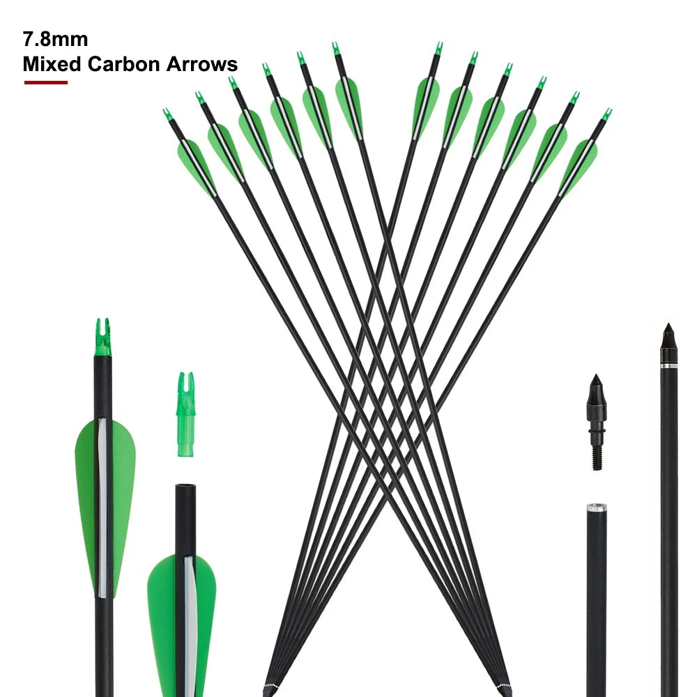 đč Toparchery 20-40lbs Takedown Recurve Bow | 57" Archery Set for Hunting | Left & Right Hand Black Hunting Bow