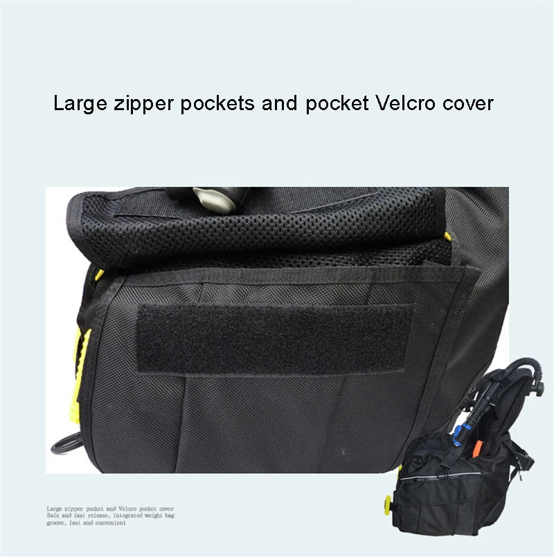 đ Diving Buoyancy Compensator - Scuba Front Adjustable BCD Wetsuit Vest with Quick-Release Weight Integrated Pocket for Spearfishing