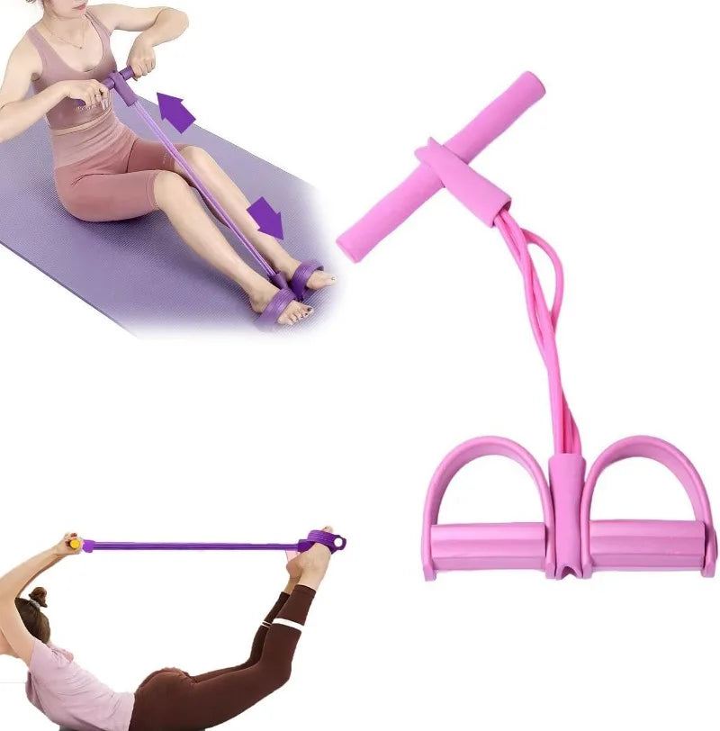 Unisex 4-Tube Resistance Bands for Full-Body Workout