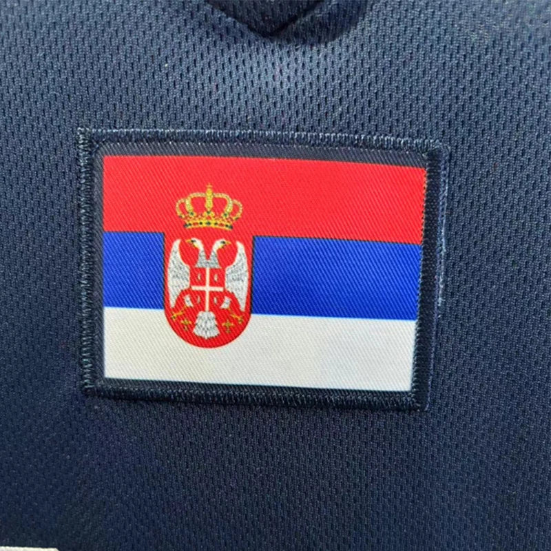 2024 Srbija 15 Jokic Basketball Jersey Navy White