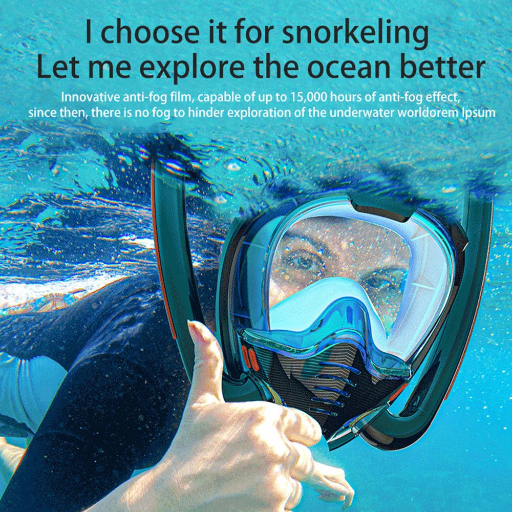 đ Full Dry Snorkeling Mask - Double Tube Silicone Diving Goggles for Adults đ