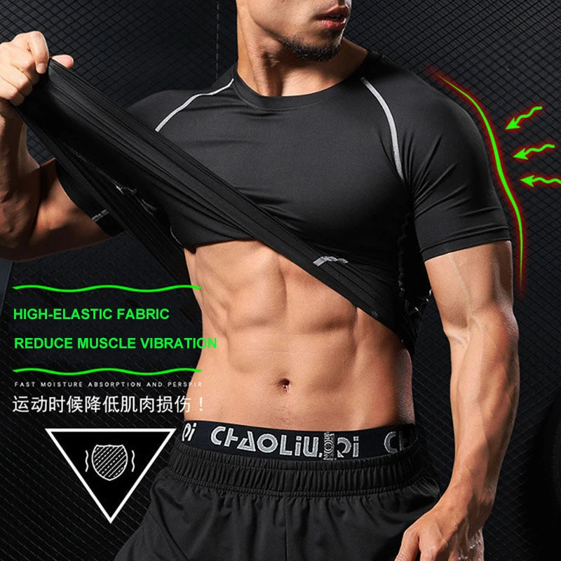 Men's Running Training Sportswear Cycling Slow Running Quick Drying Fitness Clothes Sanda Fitness Exercise Tight Fitting Clothes