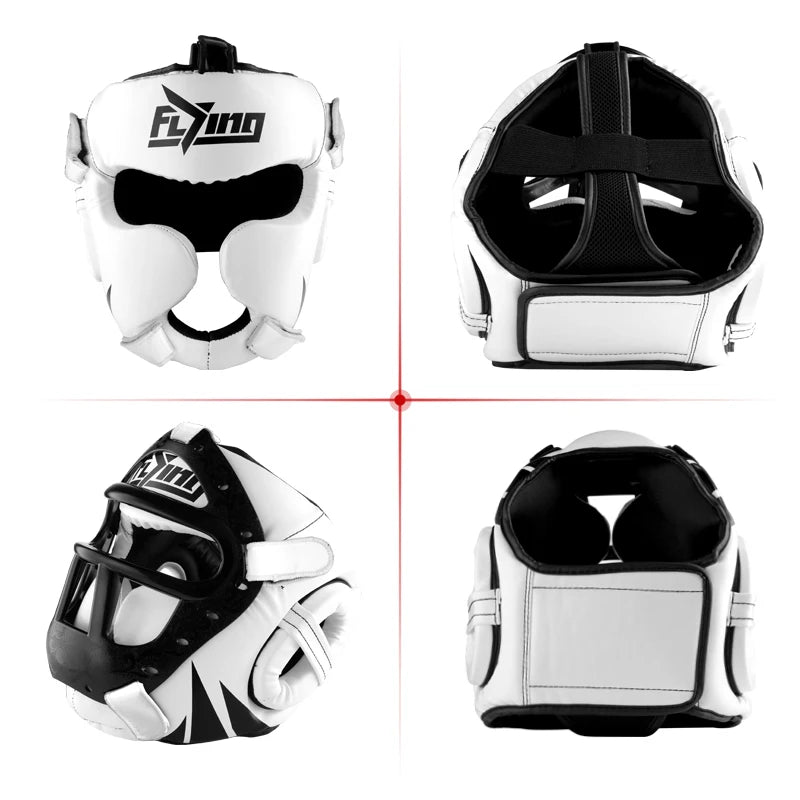 Kids/Adults MMA Muay Thai Boxing Helmet w/ Mask – Taekwondo Martial Arts Sparring Headgear