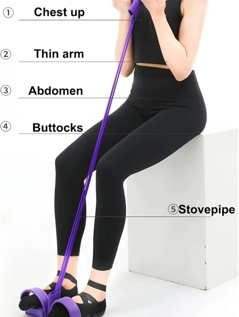 Unisex 4-Tube Resistance Bands for Full-Body Workout