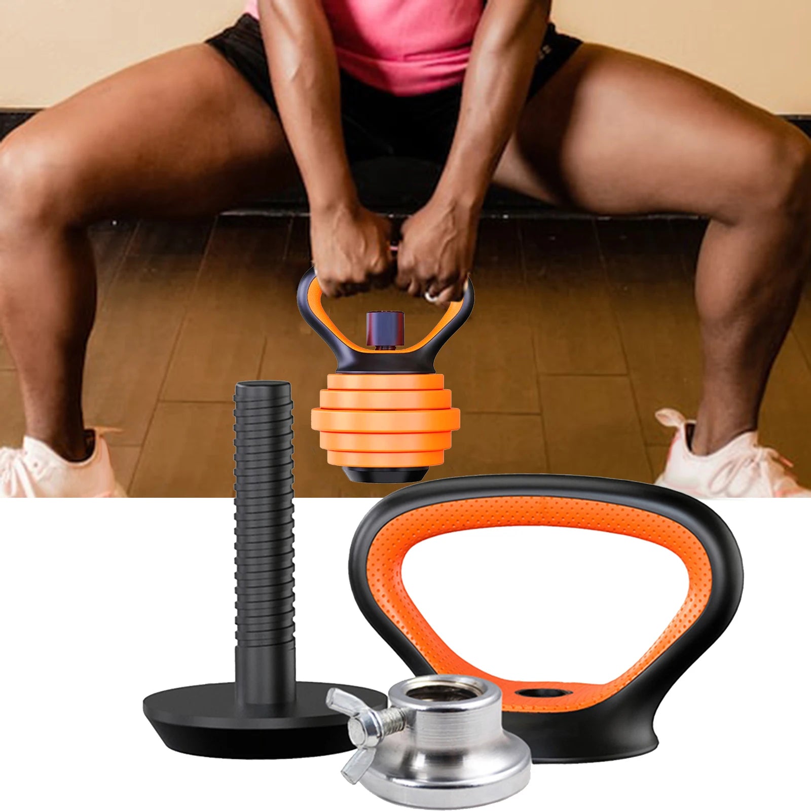 đïžââïž Adjustable Kettlebell Handle â Multifunctional & Comfortable | Dumbbell Arm Strength Workout & Core Fitness Training đȘ