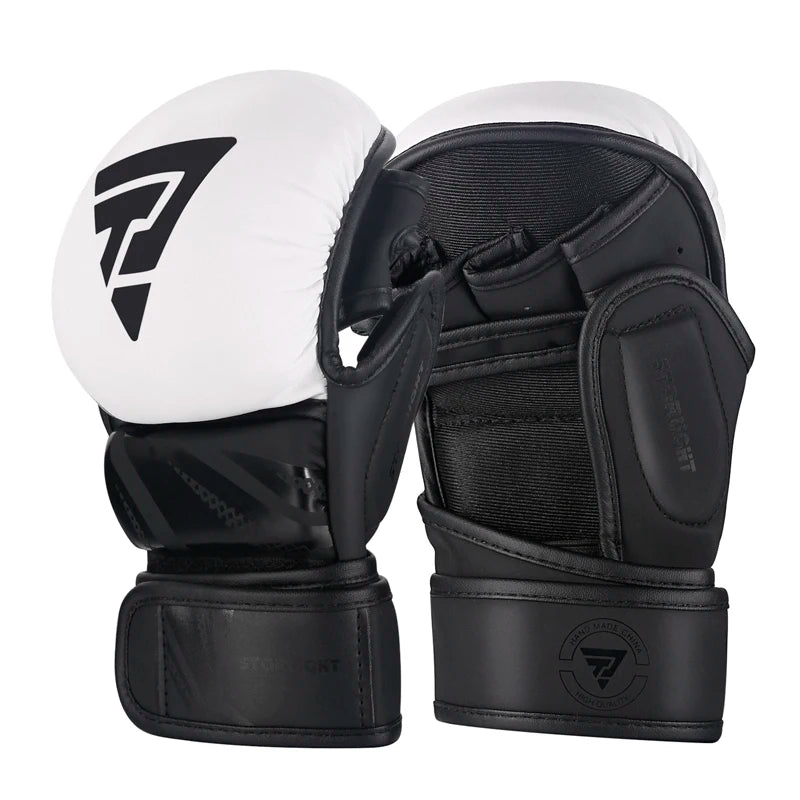 Half Finger Professional Boxing Gloves – PU Leather MMA, Karate, Muay Thai Training Gloves for Men