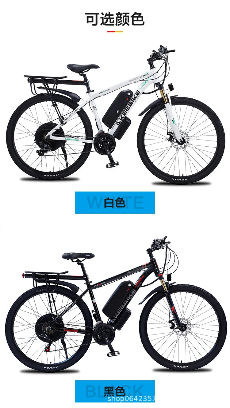 Unisex 29-Inch Electric Fat Tire Bike – 48V 1000W Adult E-Bike for Snow & Mountain Terrain