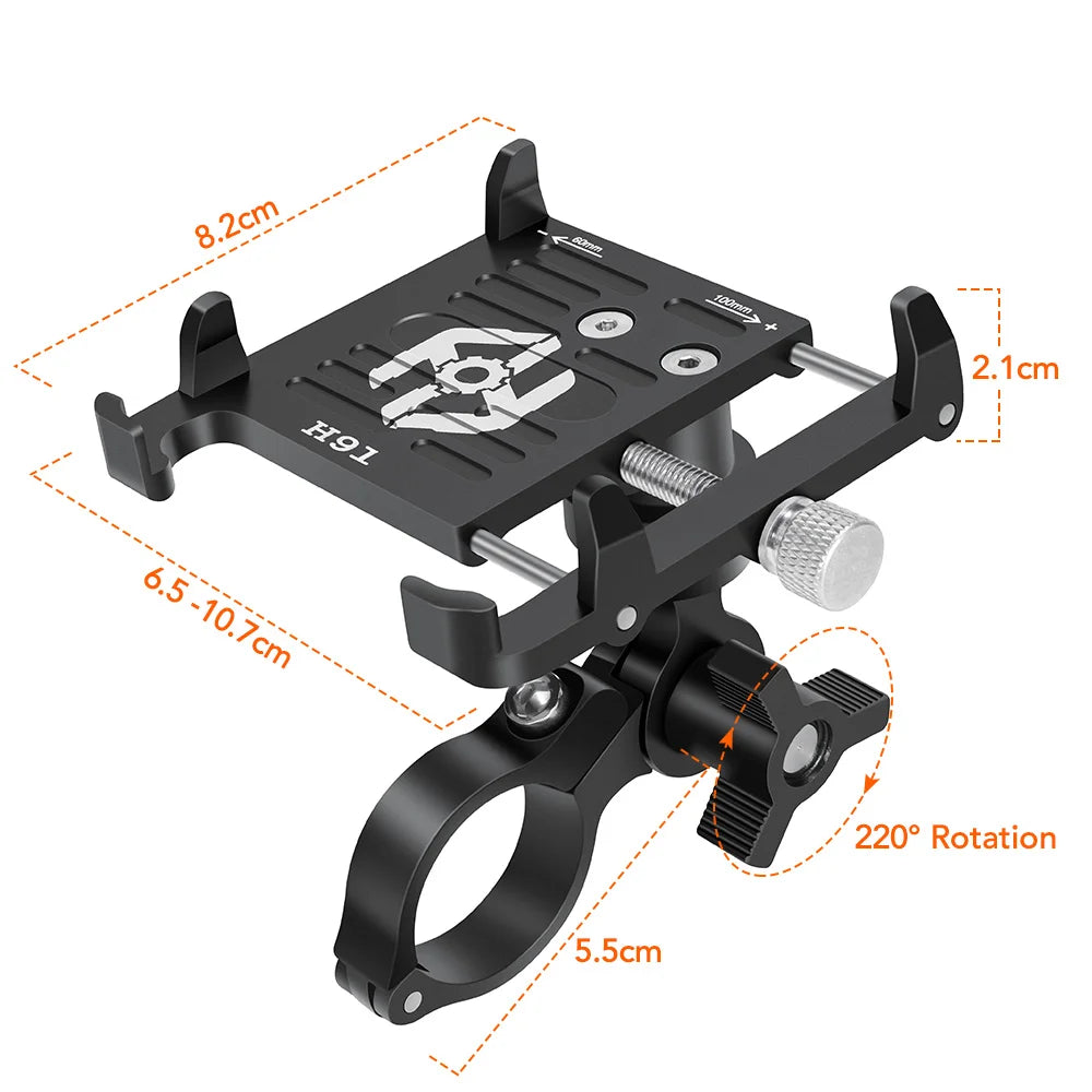 đŽââïž NEWBOLER MTB Phone Mount Stand â 360° Rotatable Aluminum Adjustable Bike Holder | Non-Slip Cycling Bracket đ±