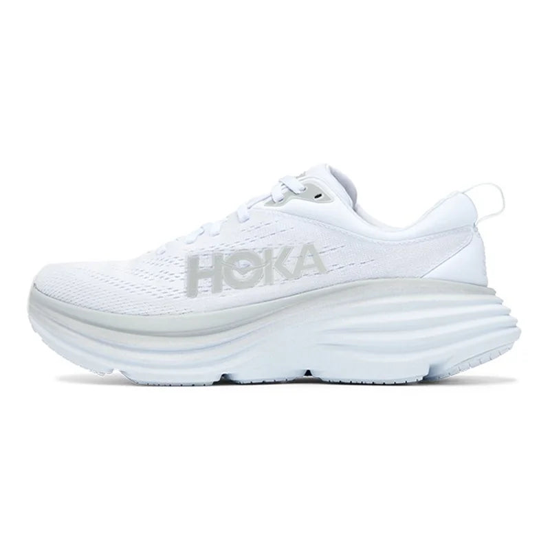 Hoka One One Sport Running Shoes Bondi 8 Breathable Road Runs Shoes Men Sport Shoes Lifestyle Outdoor Sneaker Women