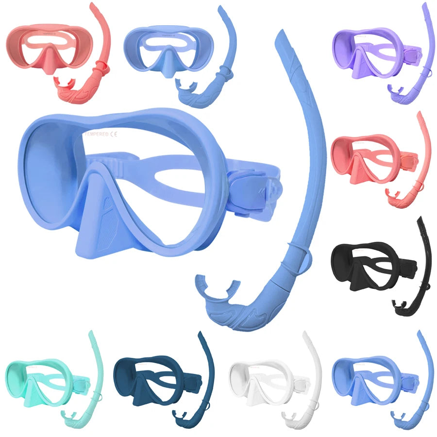 Anti-Fog 180° Full Face Snorkeling Diving Mask