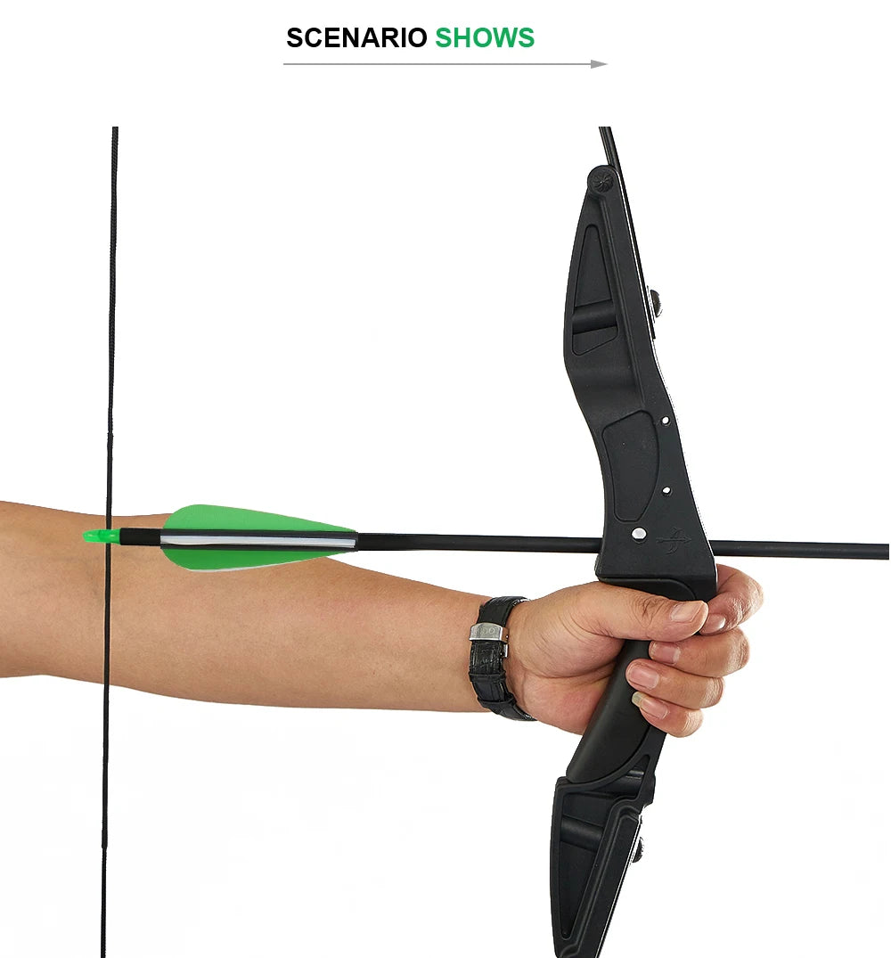 đč Toparchery 20-40lbs Takedown Recurve Bow | 57" Archery Set for Hunting | Left & Right Hand Black Hunting Bow