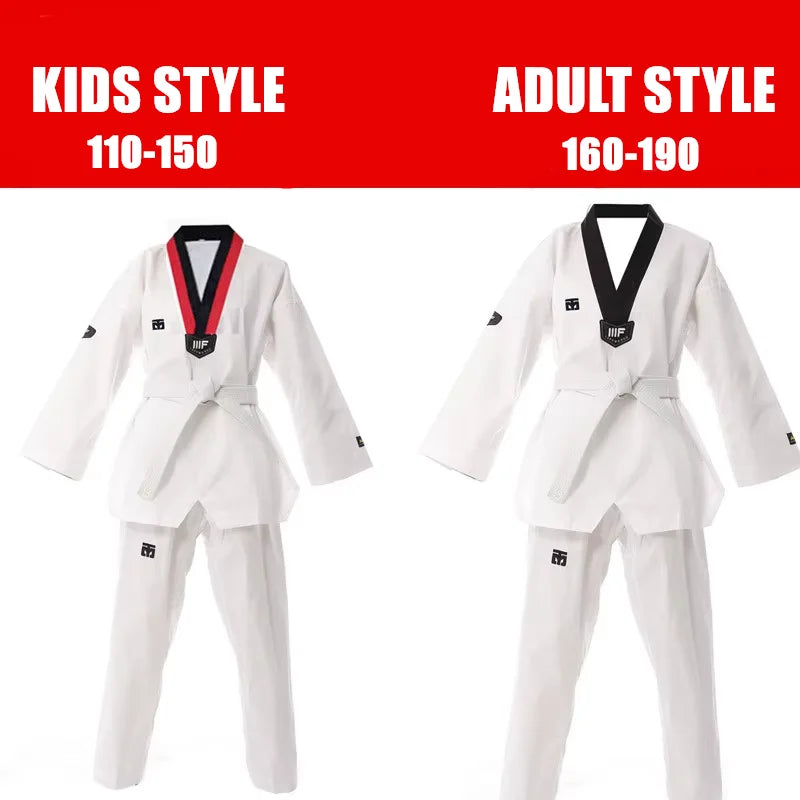 Premium Taekwondo & Karate Uniform – Sizes XXXS to XXXL for Kids & Adults 🌟