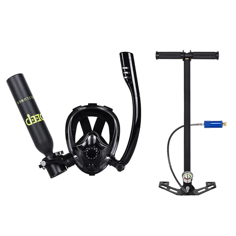 đ Mini Scuba Diving Tank with Sub Mask â Portable 0.5L Underwater Breathing Kit for the Whole Family đââïž