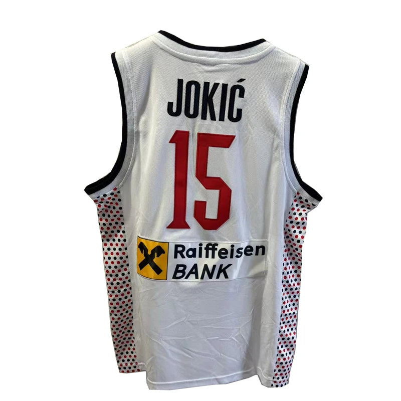 2024 Srbija 15 Jokic Basketball Jersey Navy White
