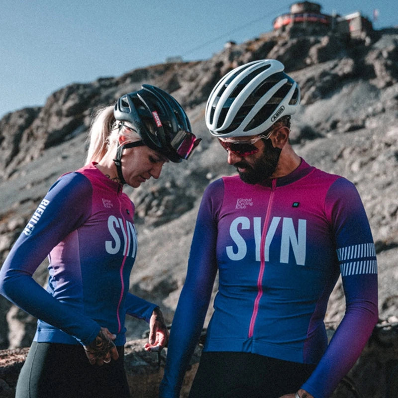 SYN Team Cycling Jersey Men - Men’s Summer Short Sleeve Bicycle Jersey for Cycling & Training