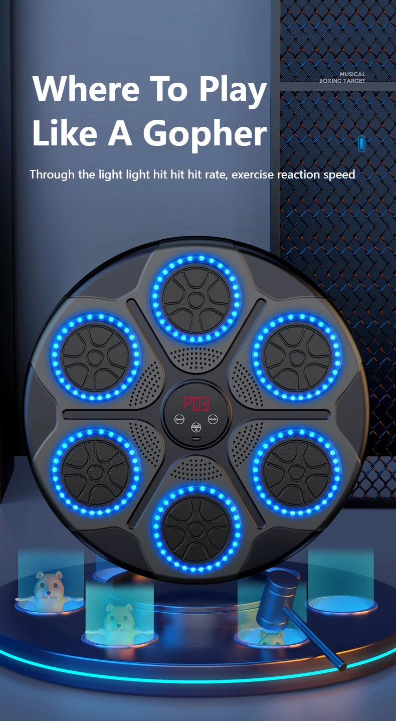 Smart Bluetooth Music Boxing Machine – Wall-Mounted Electronic Punching Trainer for Gym & Home