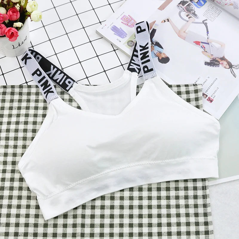 1 PC Women's Sports Bra Push Up Fitness Bra Running Yoga Gym Fitness Top Black White Letters Seamless Underwear Bras Sport