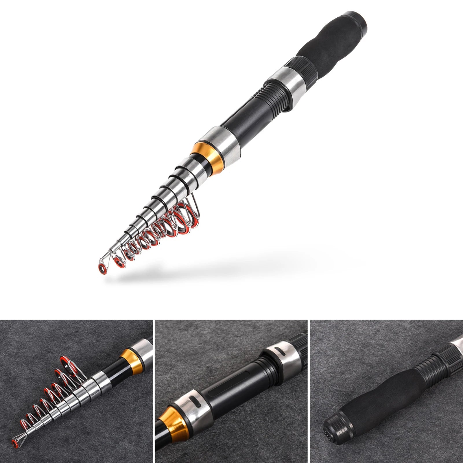 đŁ Lixada 2.1m/2.3m Telescopic Fishing Rod & Reel Combo â Carbon Fiber Rod with Spinning Reel & Carrying Bag đ