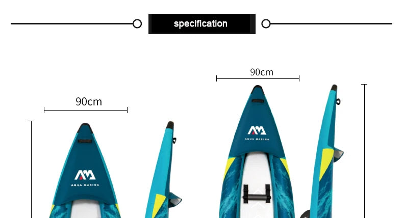 đŁââïž AQUA MARINA 1-2 Person Inflatable Boat | Sport Kayak Model STEAM | PVC Dinghy Raft with Pump & Seats