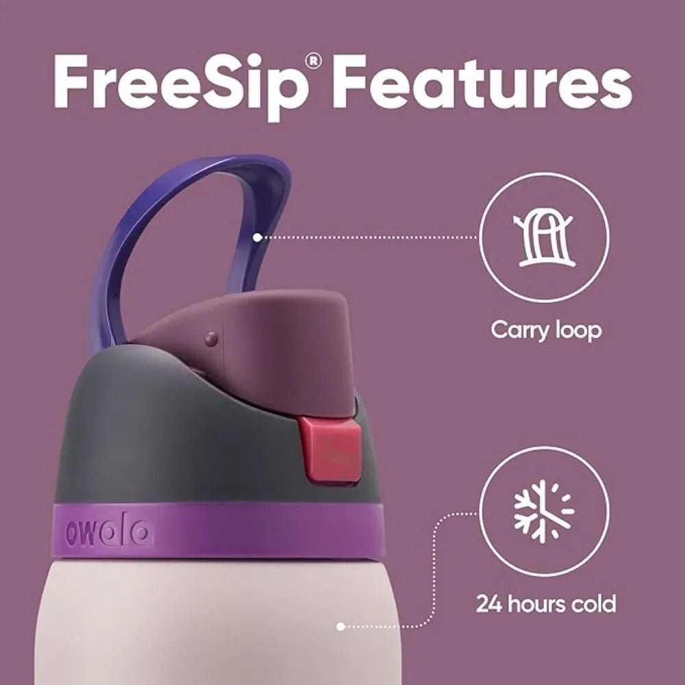Portable Stainless Steel Thermos Sports Kettle with Pop-up Cover & Handle - 24oz, 32oz, 40oz