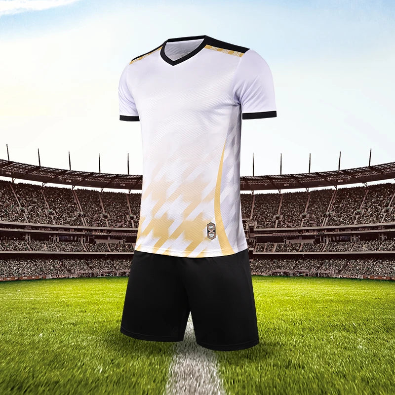 2024 Men's Soccer Jersey Set Training uniform Shirt Running Football short sleeve set