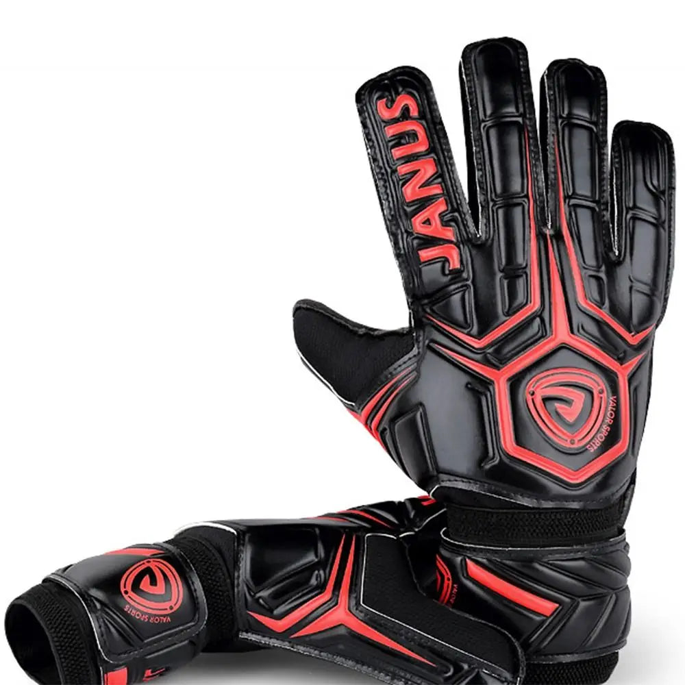 Strong Grip Finger Support Goalie Gloves – Colorful Non-Slip Durable Latex Soccer Gloves for Adults