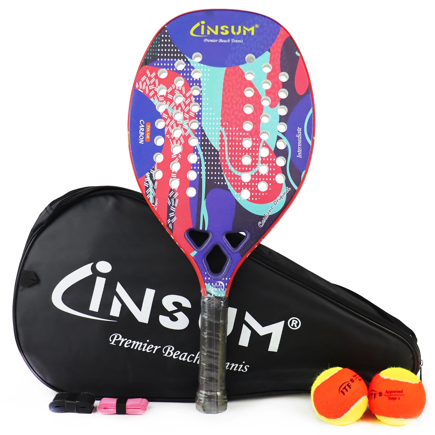 INSUM Beach Tennis Racket with EVA Foam Core