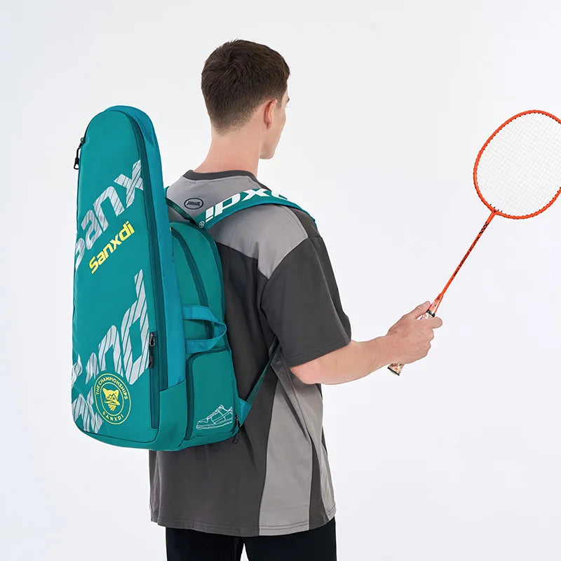 3-Pack Tennis Badminton Backpack with Shoe Compartment