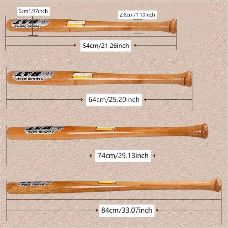 Solid Ash Wood Baseball Bat Hardwood Sports Equipment