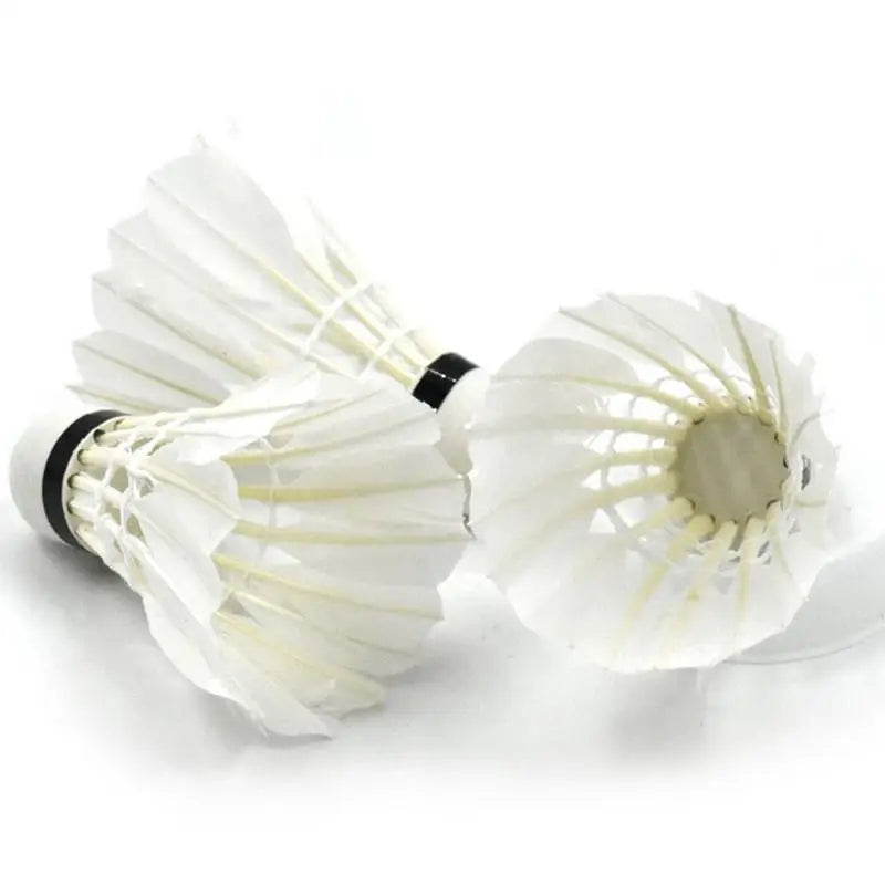 12-Pack Goose Feather Badminton Shuttlecocks Set
