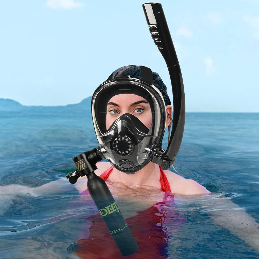 đ Mini Scuba Diving Tank with Sub Mask â Portable 0.5L Underwater Breathing Kit for the Whole Family đââïž
