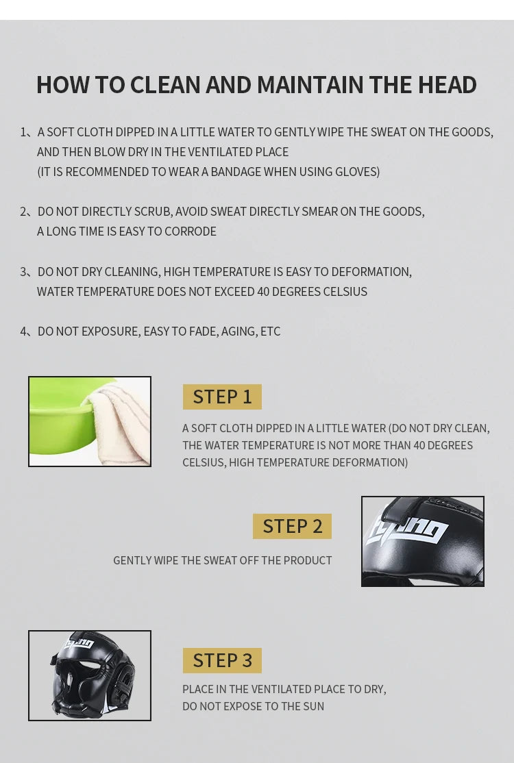 Kids/Adults MMA Muay Thai Boxing Helmet w/ Mask – Taekwondo Martial Arts Sparring Headgear