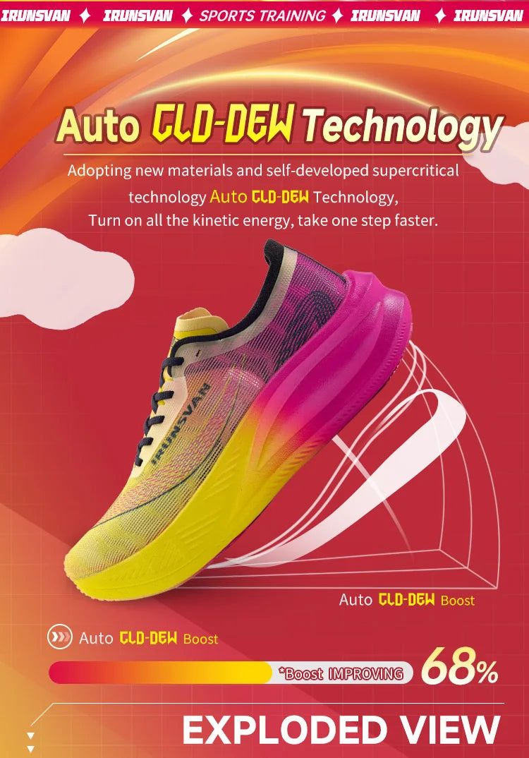 đââïž IRUNSVAN Carbon Plate Marathon Running Shoes - Professional, Ultra-Light, Shock-Absorbing Sneakers for Men đââïž