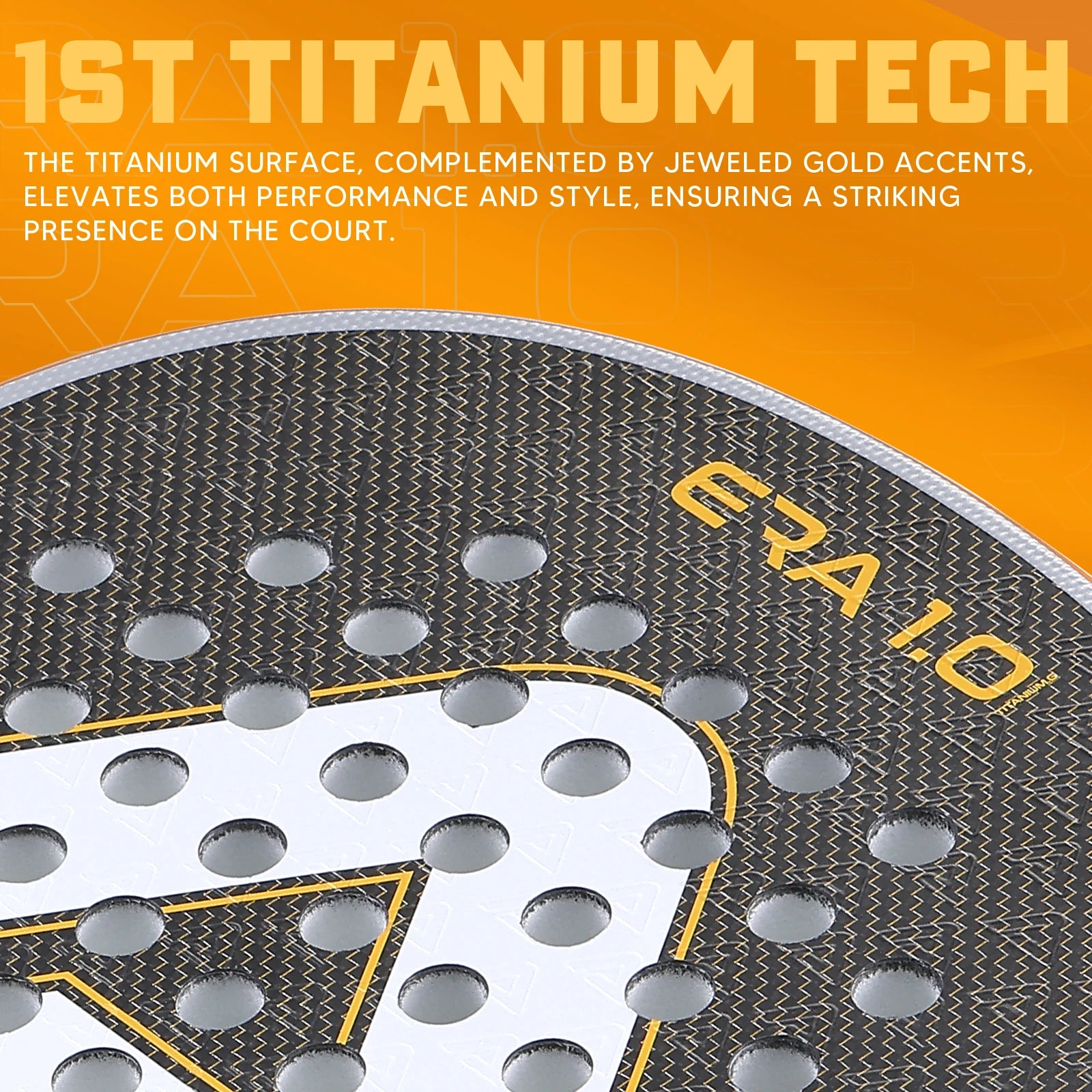 AMA Sport Titanium Gold Padel Racket for Experts