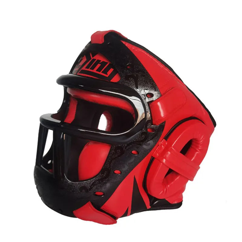 Kids/Adults MMA Muay Thai Boxing Helmet w/ Mask – Taekwondo Martial Arts Sparring Headgear