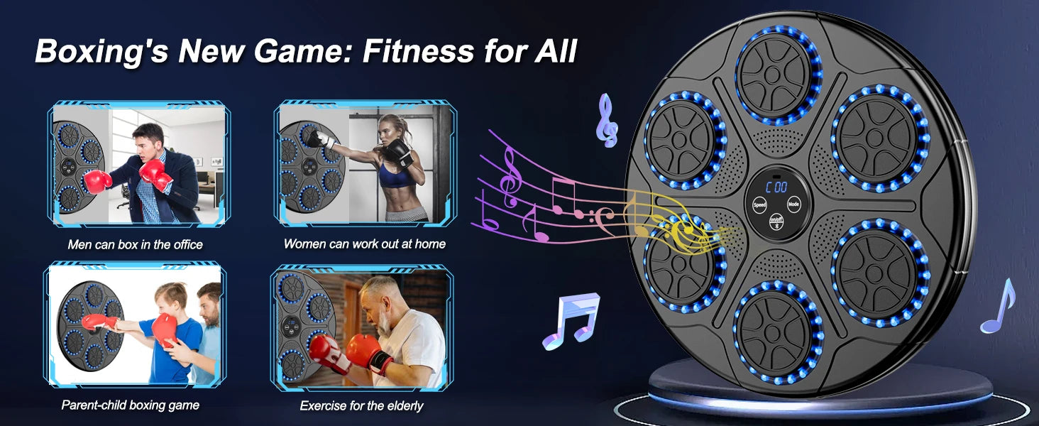 Smart Bluetooth Music Boxing Machine – Wall-Mounted Electronic Punching Trainer for Gym & Home