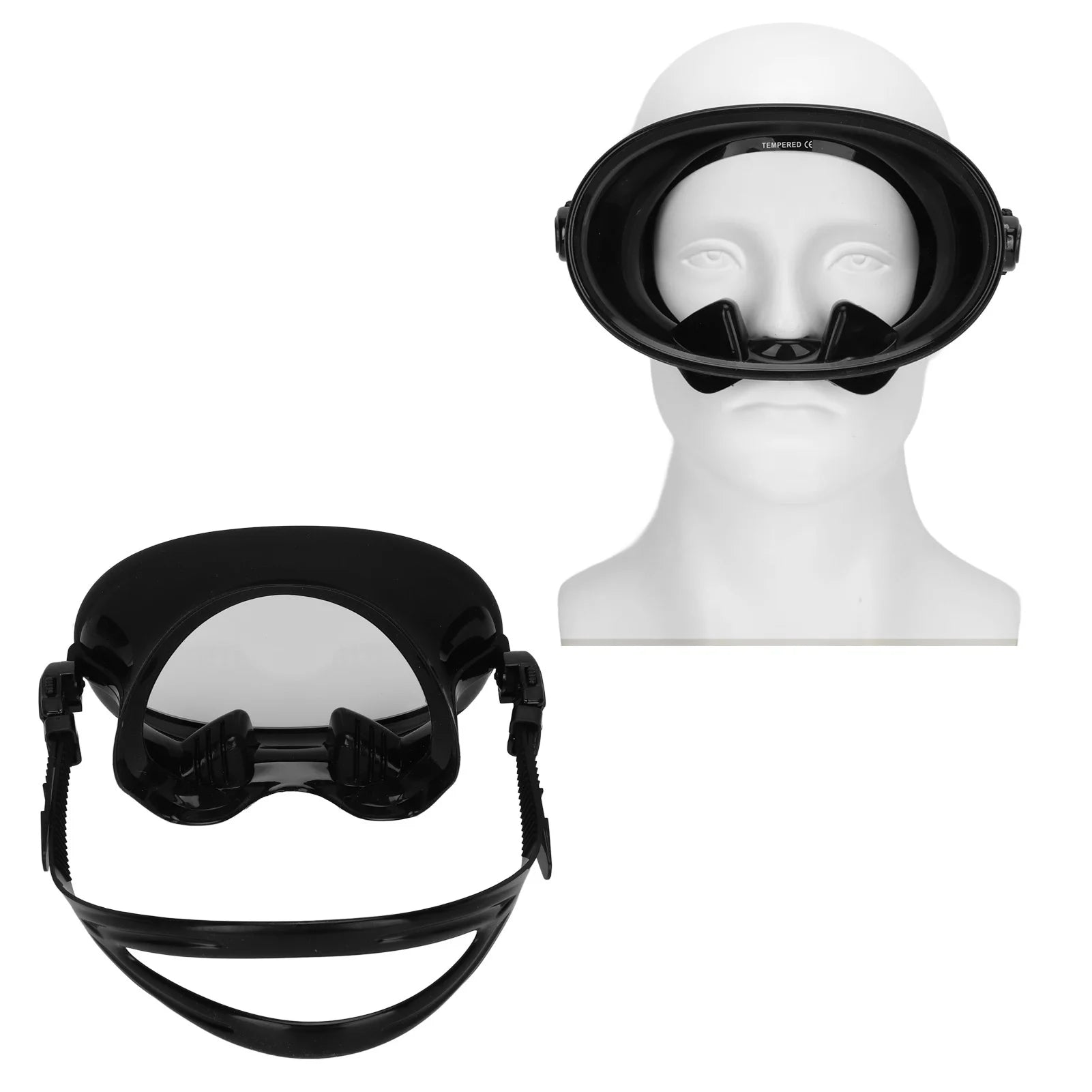 Professional Snorkeling Goggles with Nose Clip Non-Fog Glass