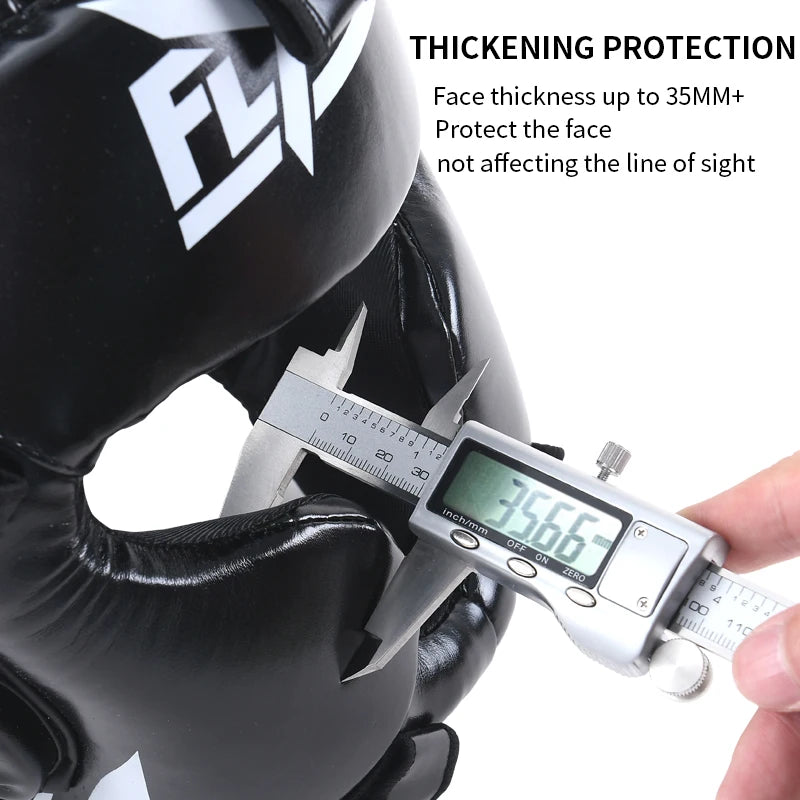 Kids/Adults MMA Muay Thai Boxing Helmet w/ Mask – Taekwondo Martial Arts Sparring Headgear