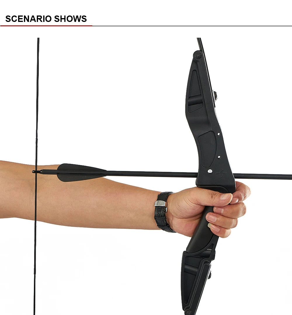 đč Toparchery 20-40lbs Takedown Recurve Bow | 57" Archery Set for Hunting | Left & Right Hand Black Hunting Bow