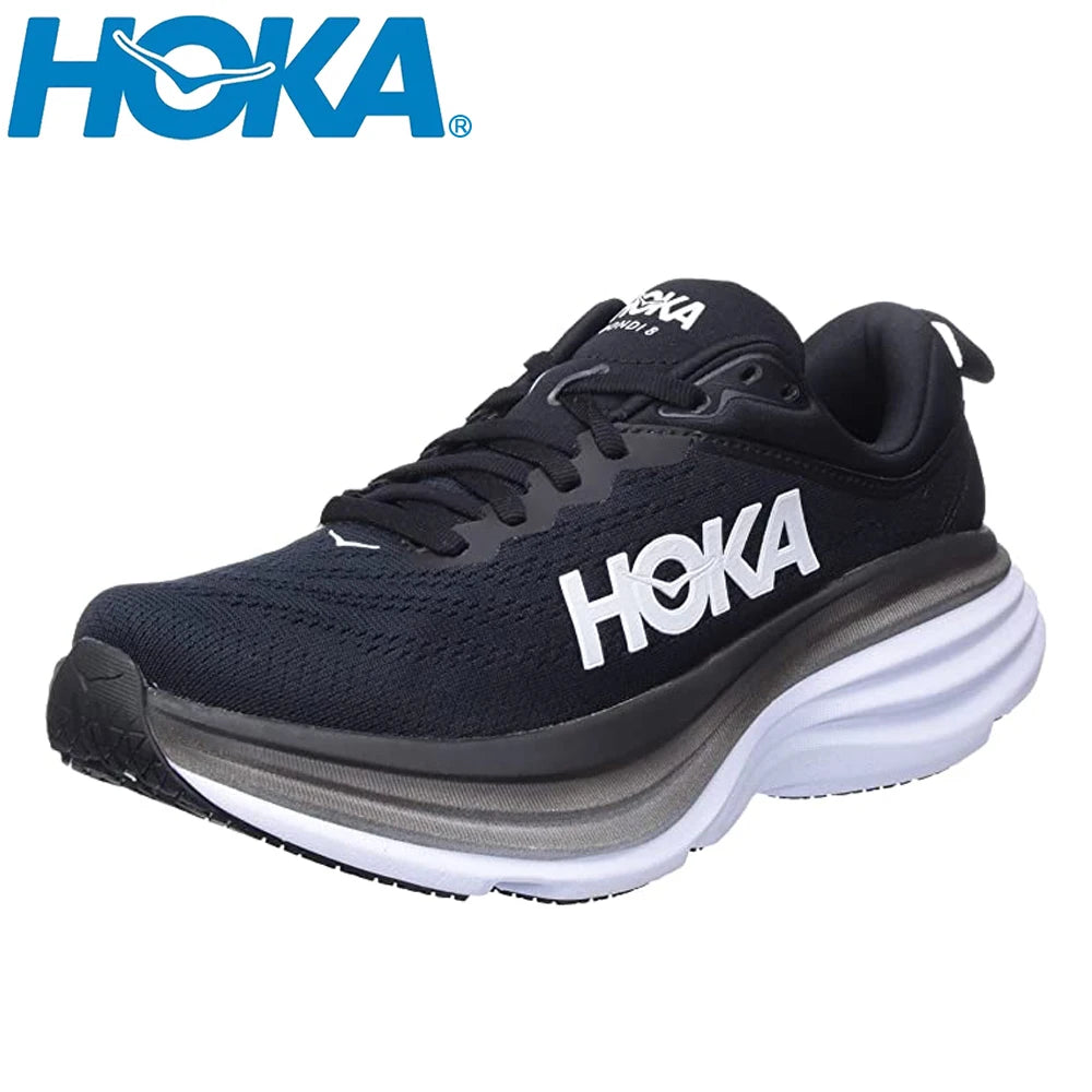 Hoka One One Sport Running Shoes Bondi 8 Breathable Road Runs Shoes Men Sport Shoes Lifestyle Outdoor Sneaker Women