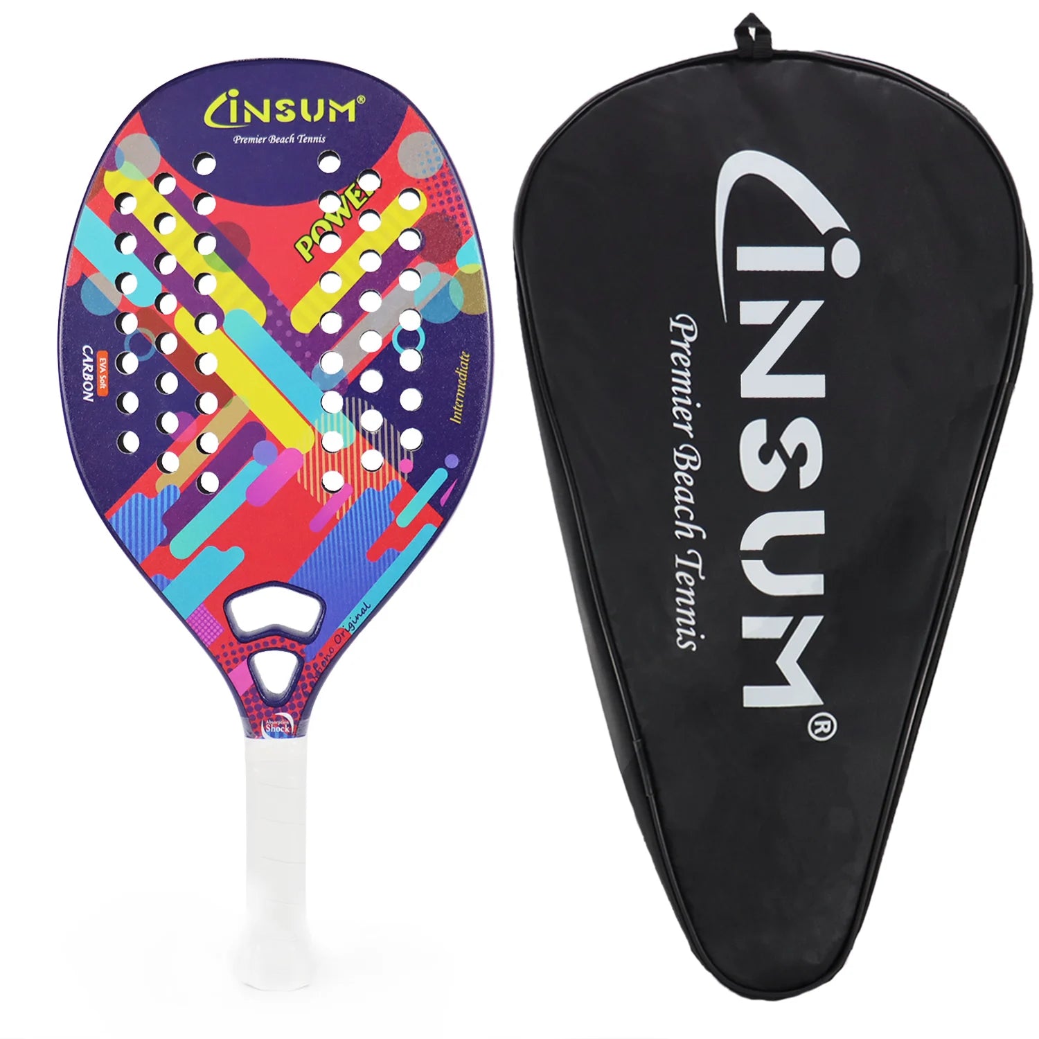INSUM Beach Tennis Racket with EVA Foam Core