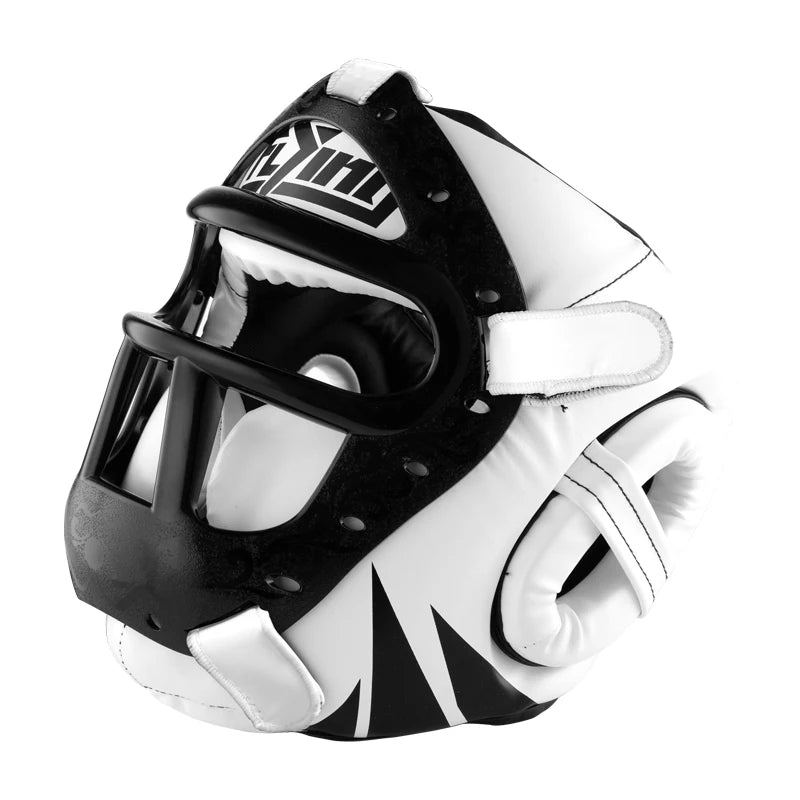 Kids/Adults MMA Muay Thai Boxing Helmet w/ Mask – Taekwondo Martial Arts Sparring Headgear