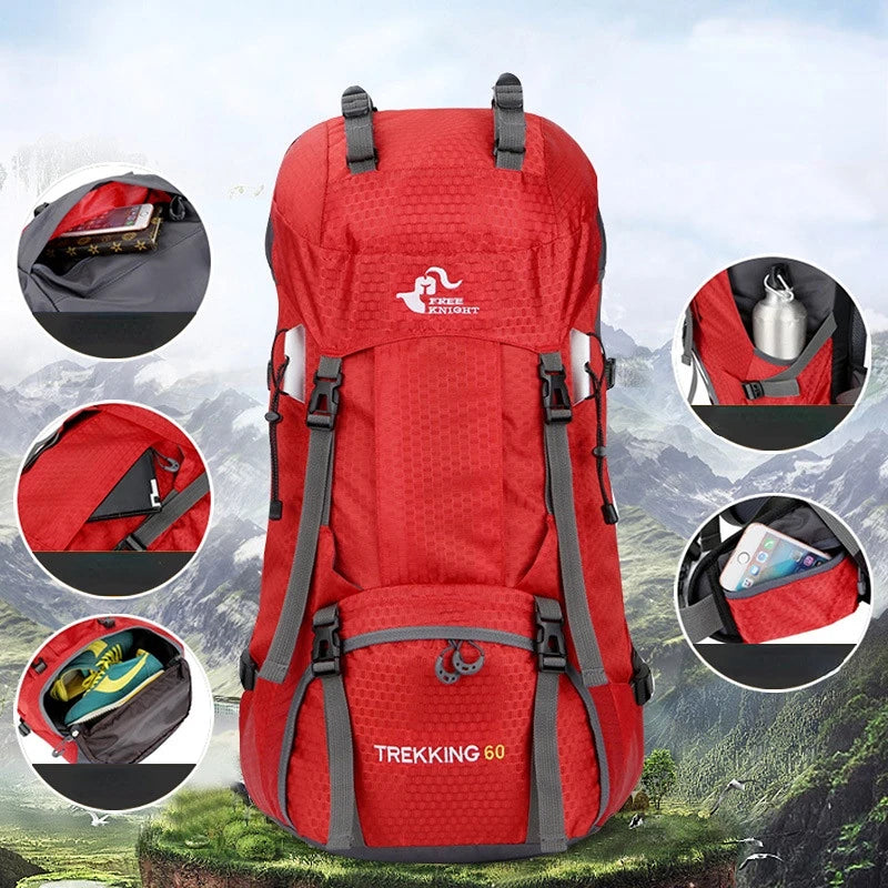 đ Multi-Purpose Outdoor Travel Backpack | 60L Big Capacity Rucksack | Ideal for Climbing, Hiking & Camping