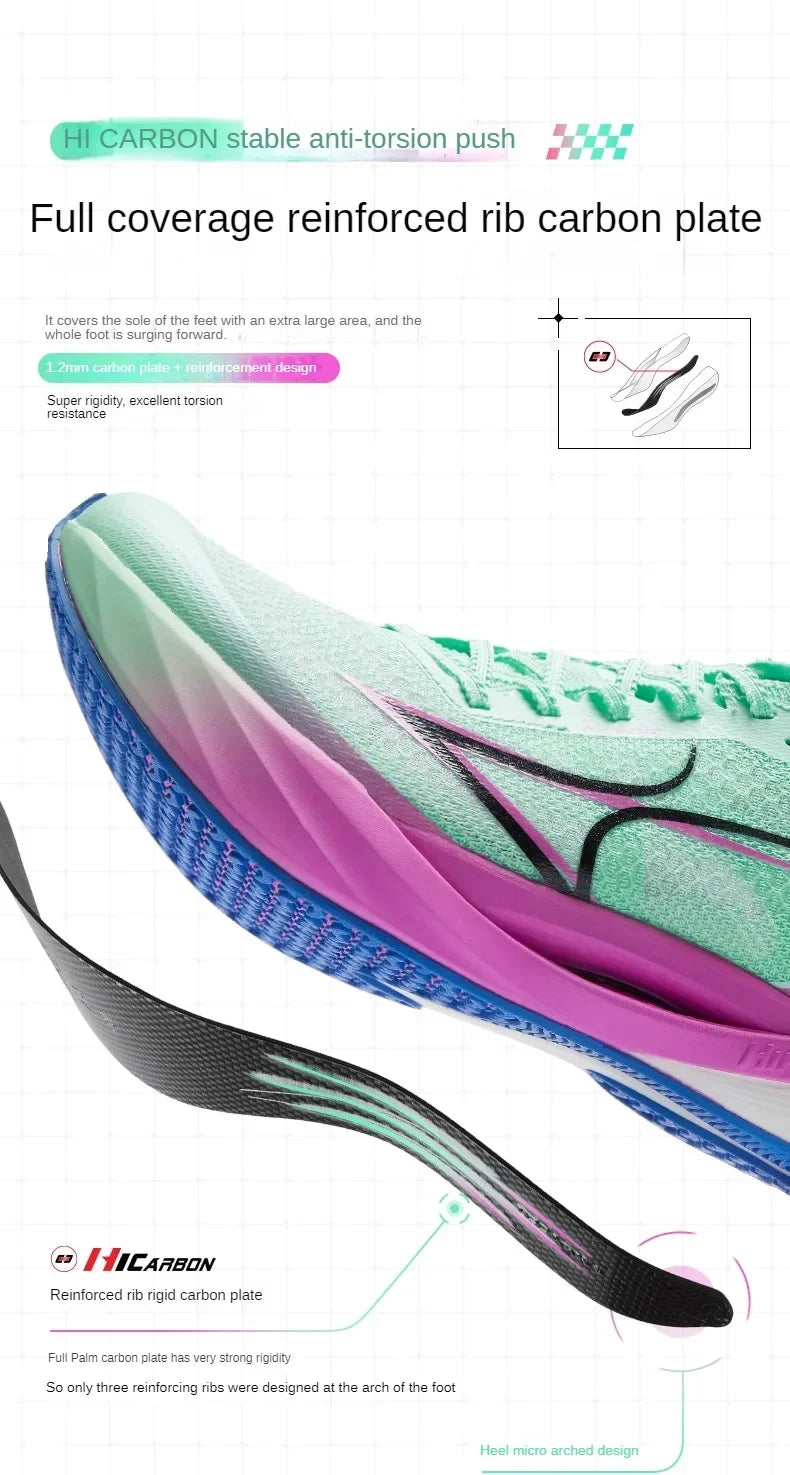 đââïž Health KM3 Full Carbon Plate Sprint Sneakers | Track & Field Competition Shoes